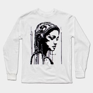 Alien Goddess Splash Art Graffiti Long Sleeve T-Shirt